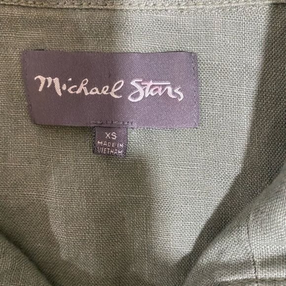 Michael Stars ladies green linen jacket lightweight full zip size XS - Picture 13 of 14